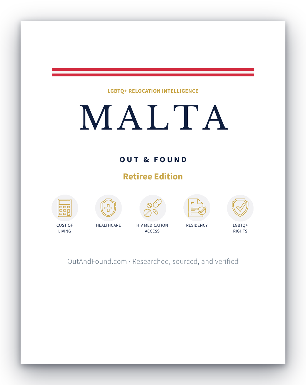Out & Found Malta Retiree Edition guide cover