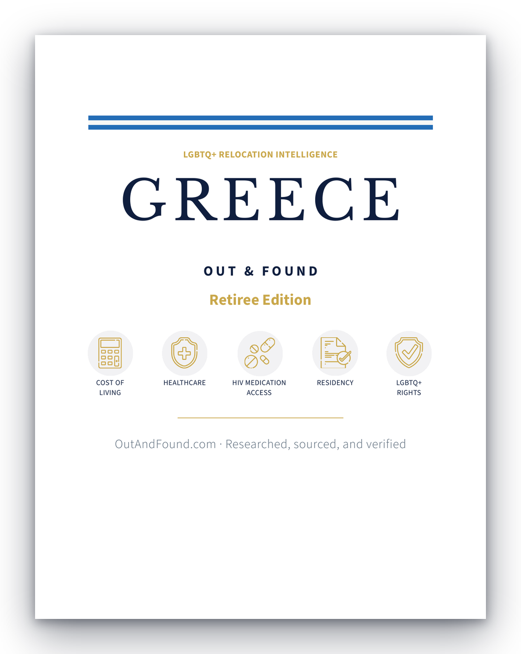 Out & Found Greece Retiree Edition guide cover