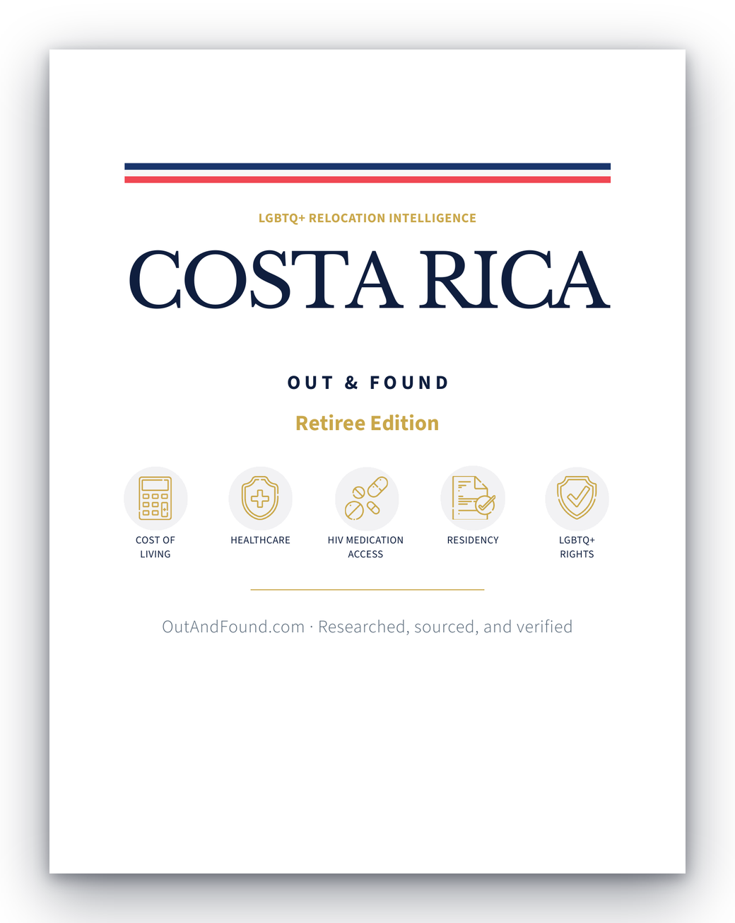 Out & Found Costa Rica Retiree Edition guide cover