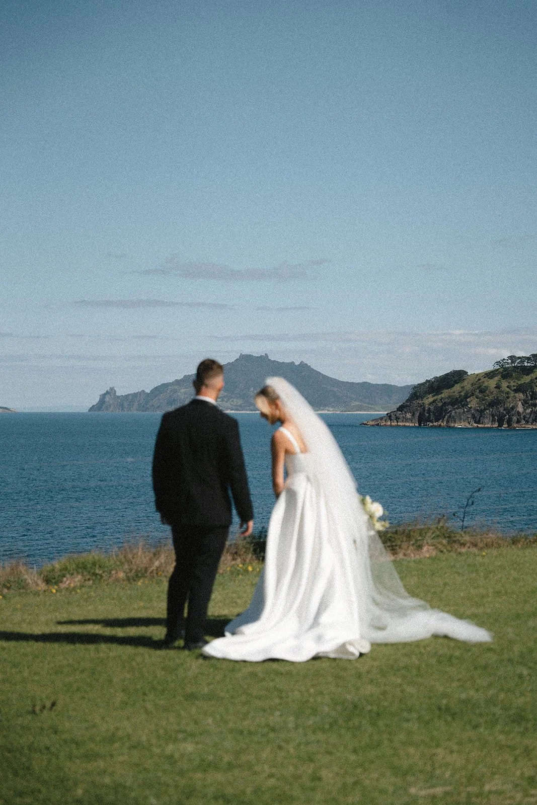 Whangarei Heads in the background of Clay Bank's ceremony spot
