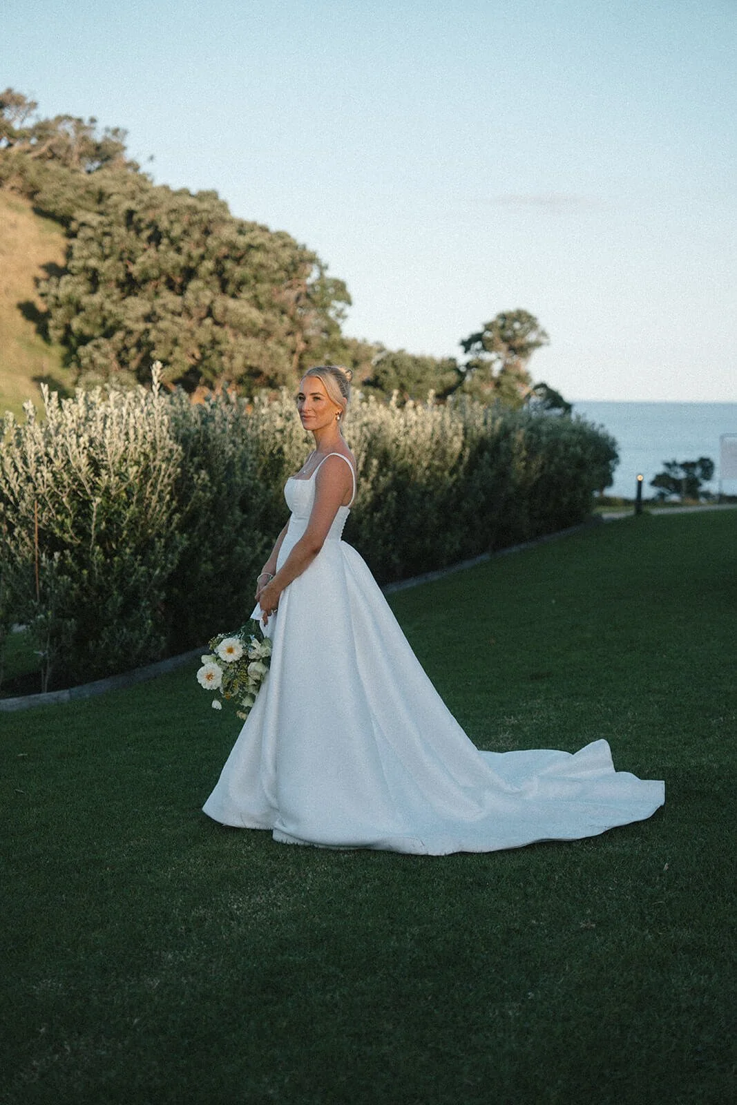 Sunset portraits at Clay Bank wedding venue
