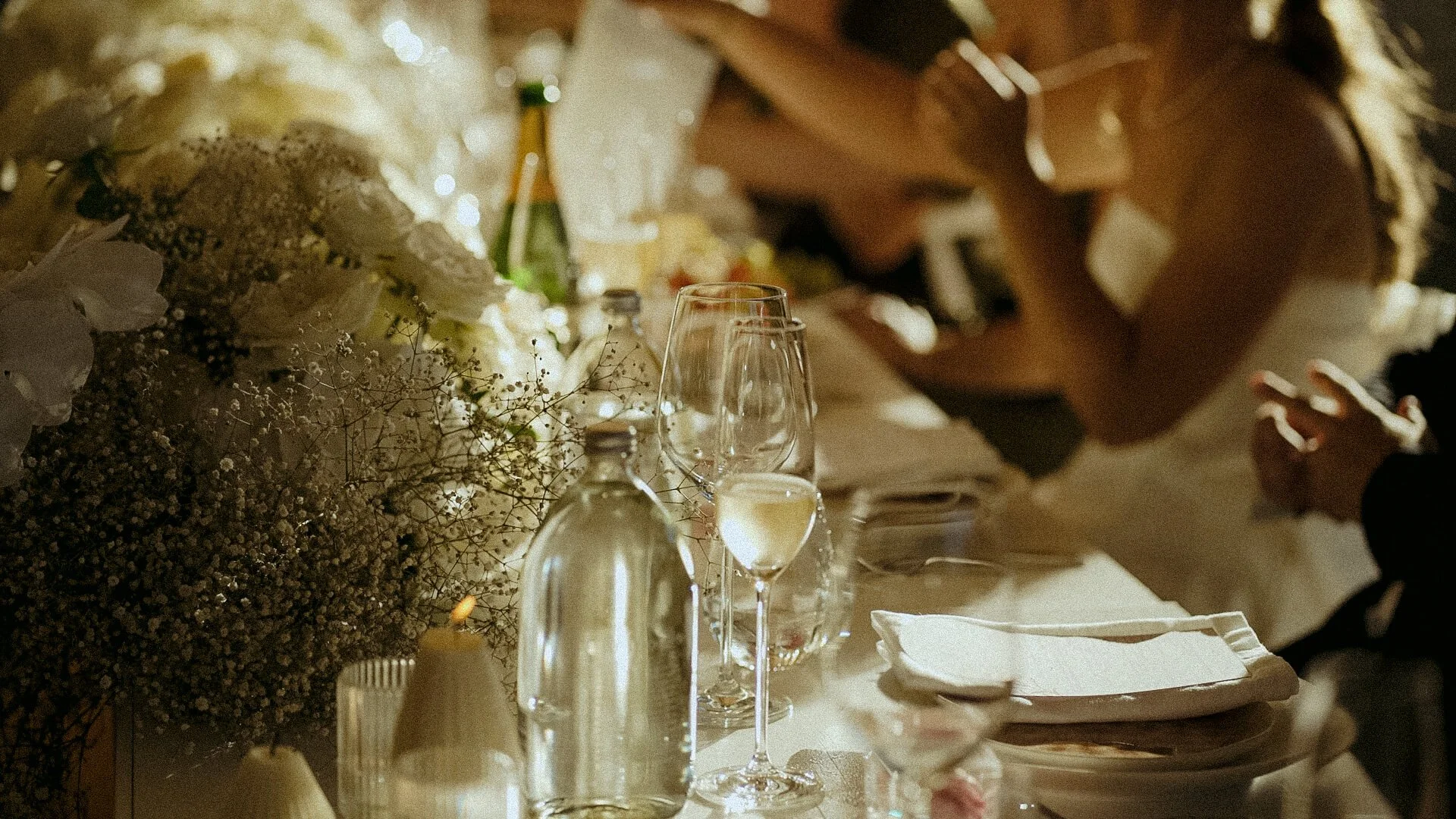 Wedding reception photography, film photography