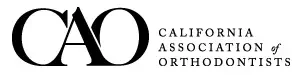 California Association of Orthodontists logo with CAO initials and full name