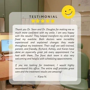 Patient testimonial for Team Braces orthodontic office