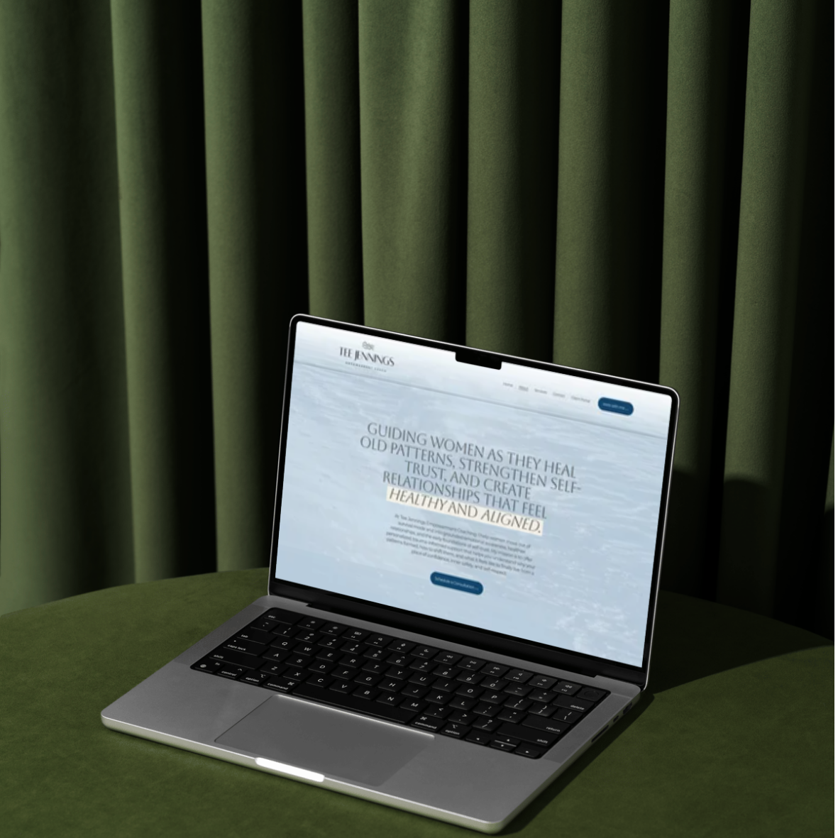 Website design for trauma coach