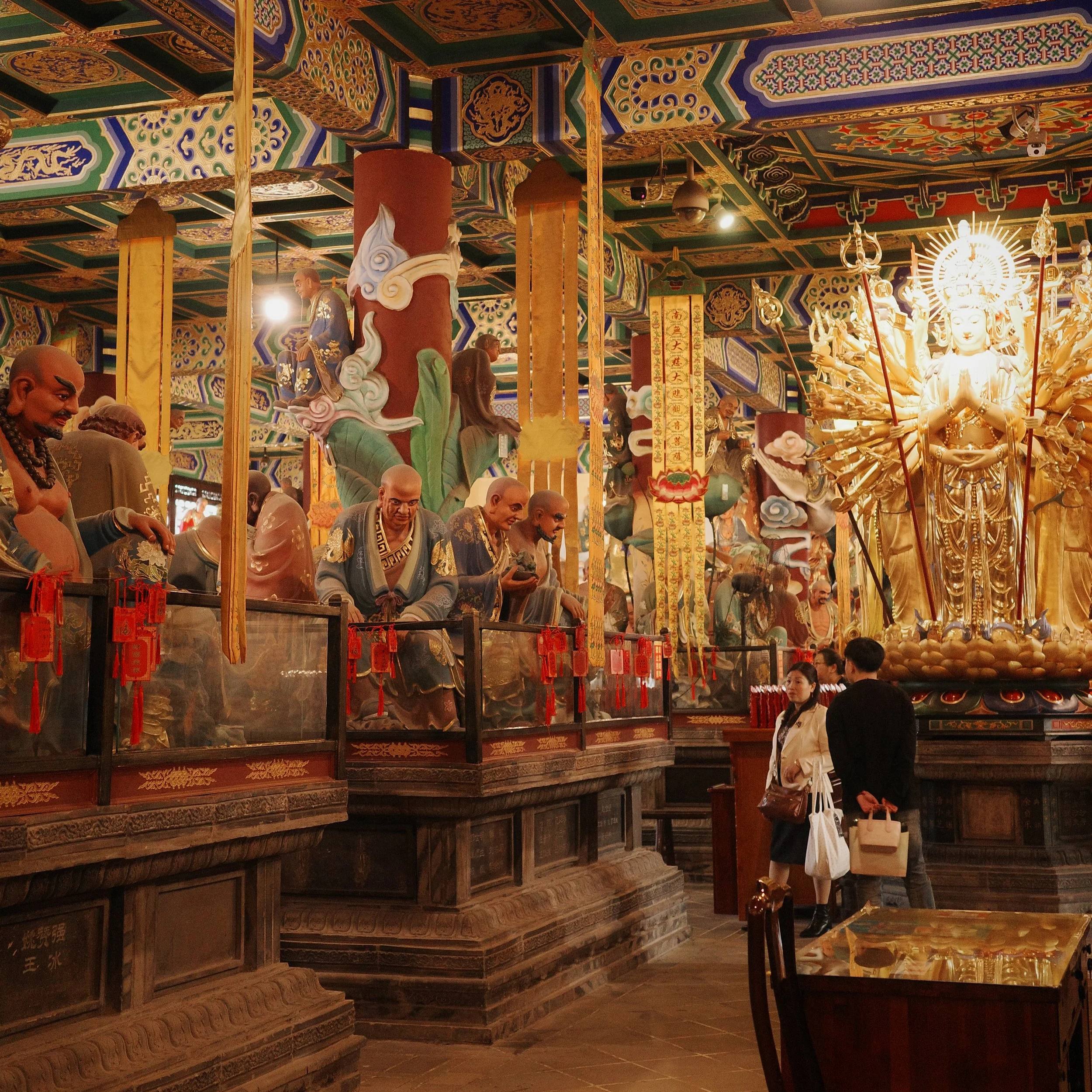 Interior view of Luohan Temple, Jiefangbei, Chongqing