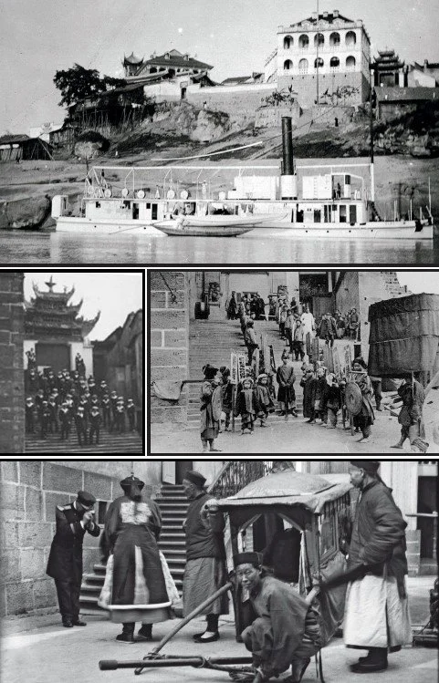 French marine site in Chongqing, old photo