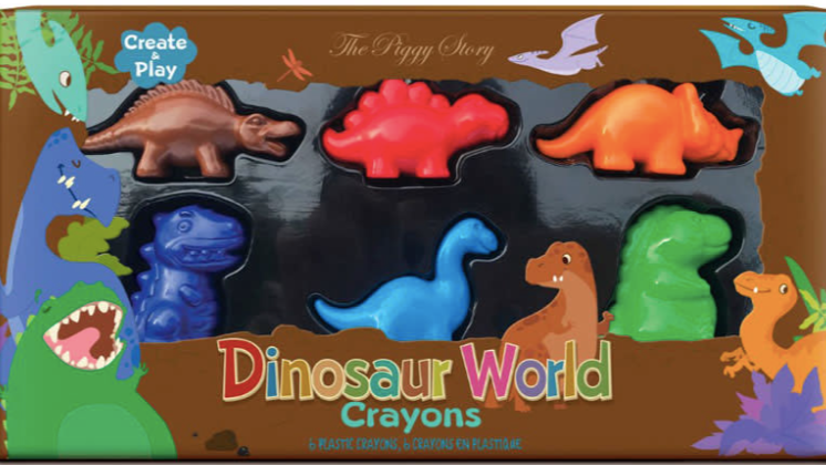 DINOSAUR WORLD CRAYONS OF FUN