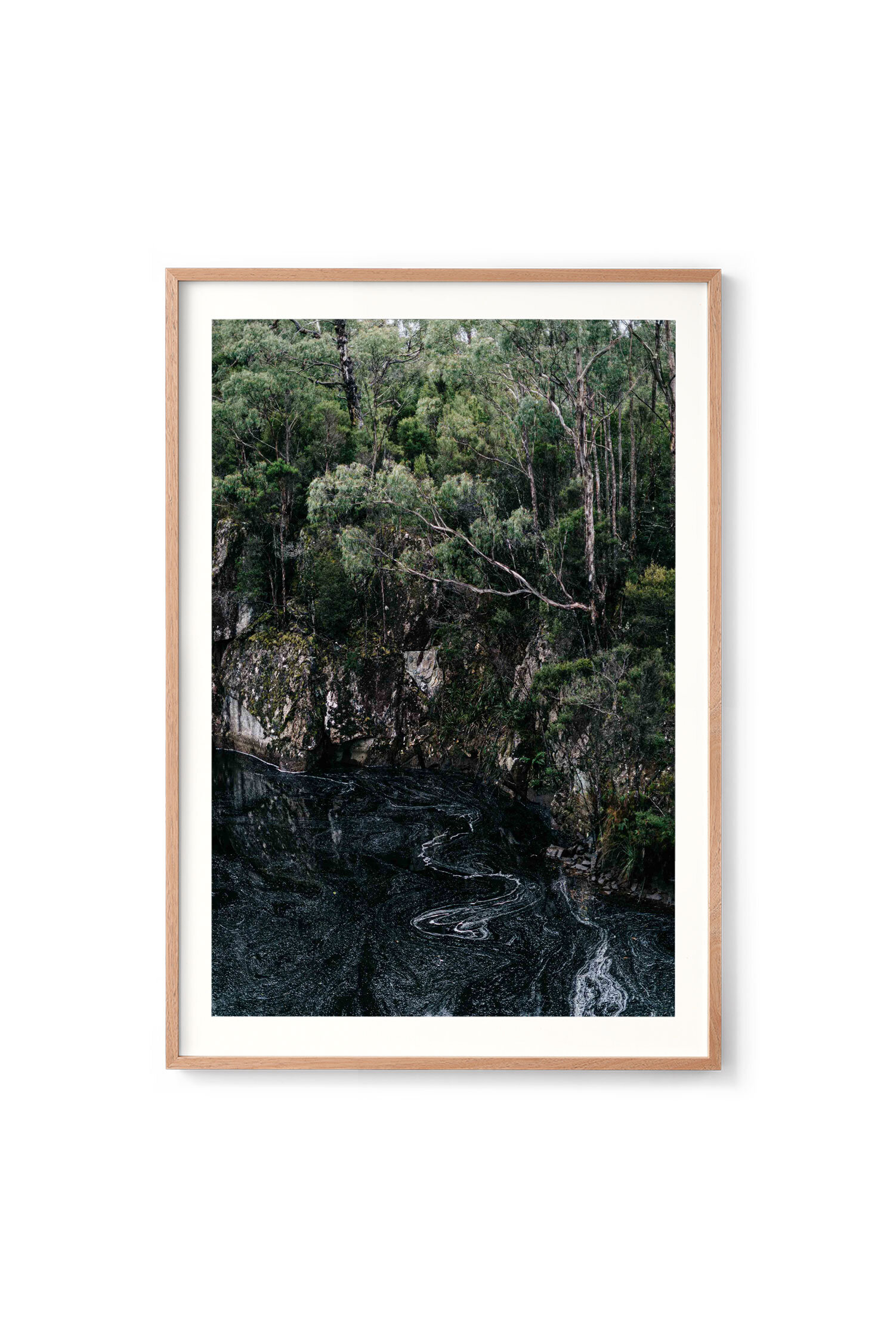 On the Road to Strahan print in an oak frame