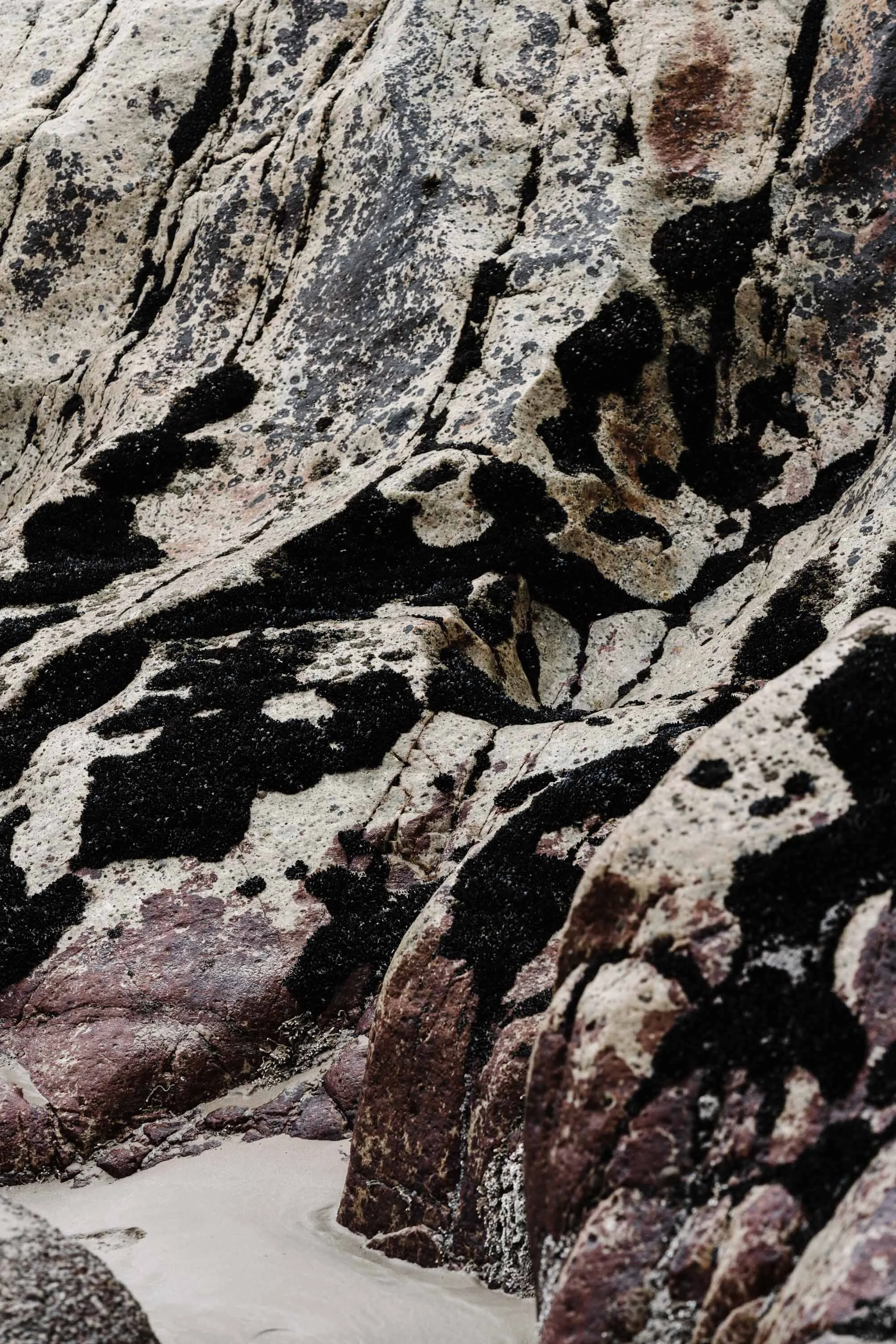 Textured granite rocks at Whisky Bay, fine art photograph