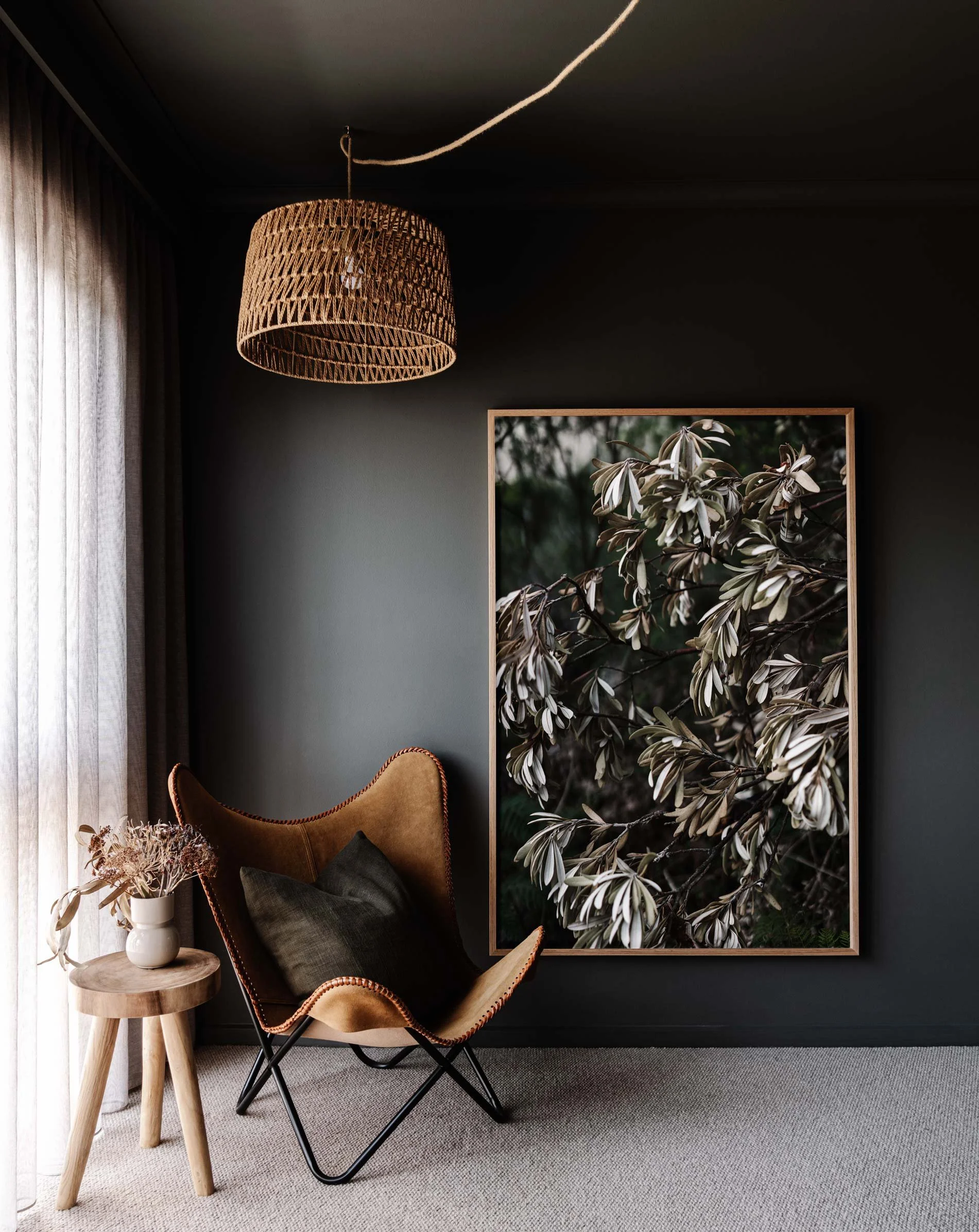 Framed wall print of banksia leaves by Marnie Hawson