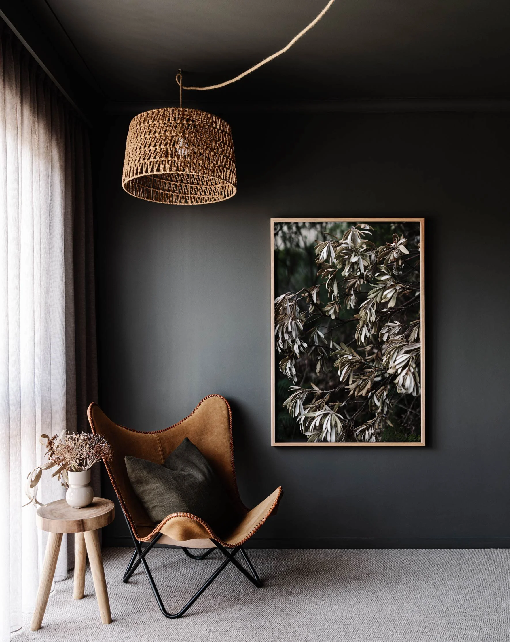 Framed wall print of banksia leaves by Marnie Hawson