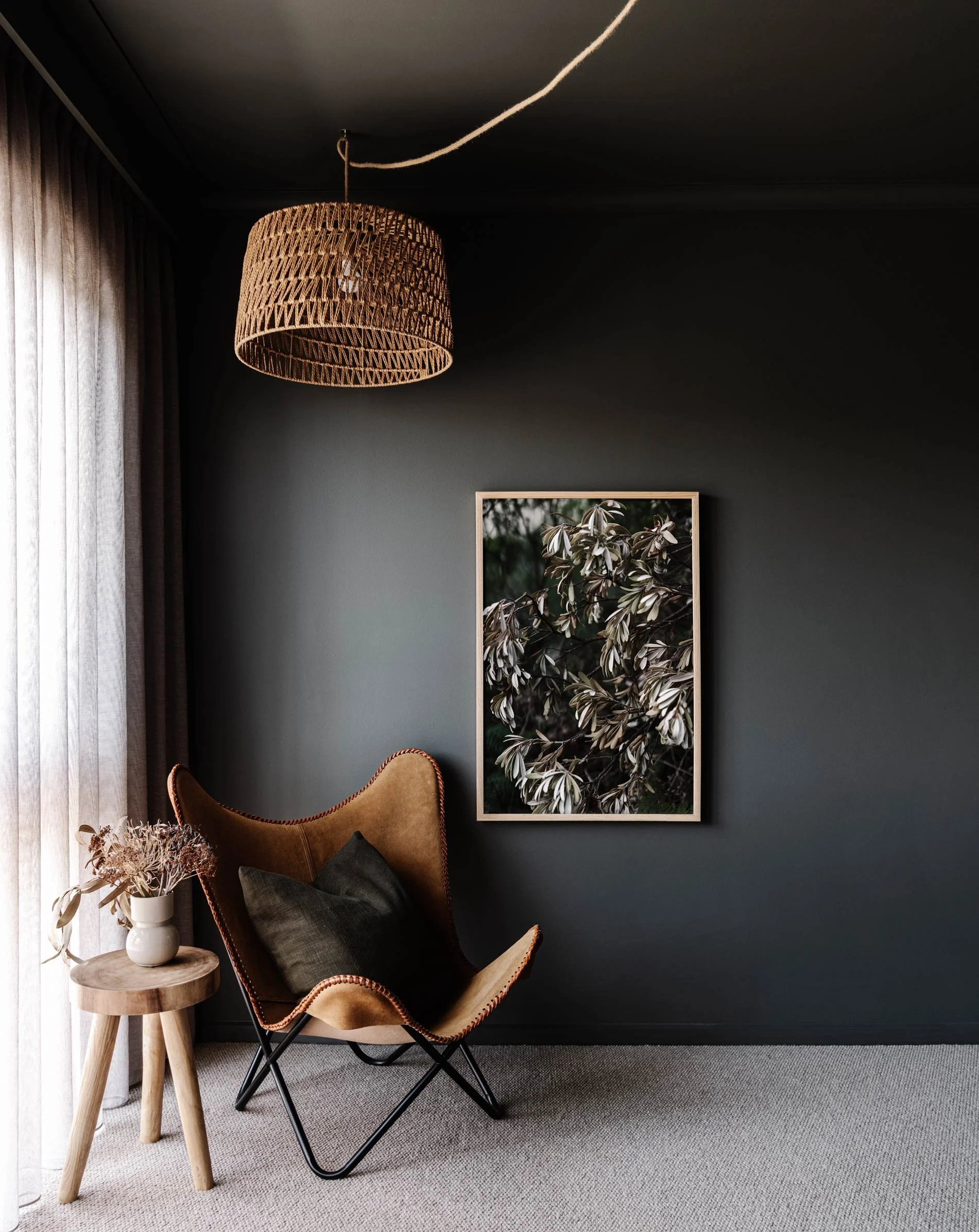 Framed wall print of banksia leaves by Marnie Hawson