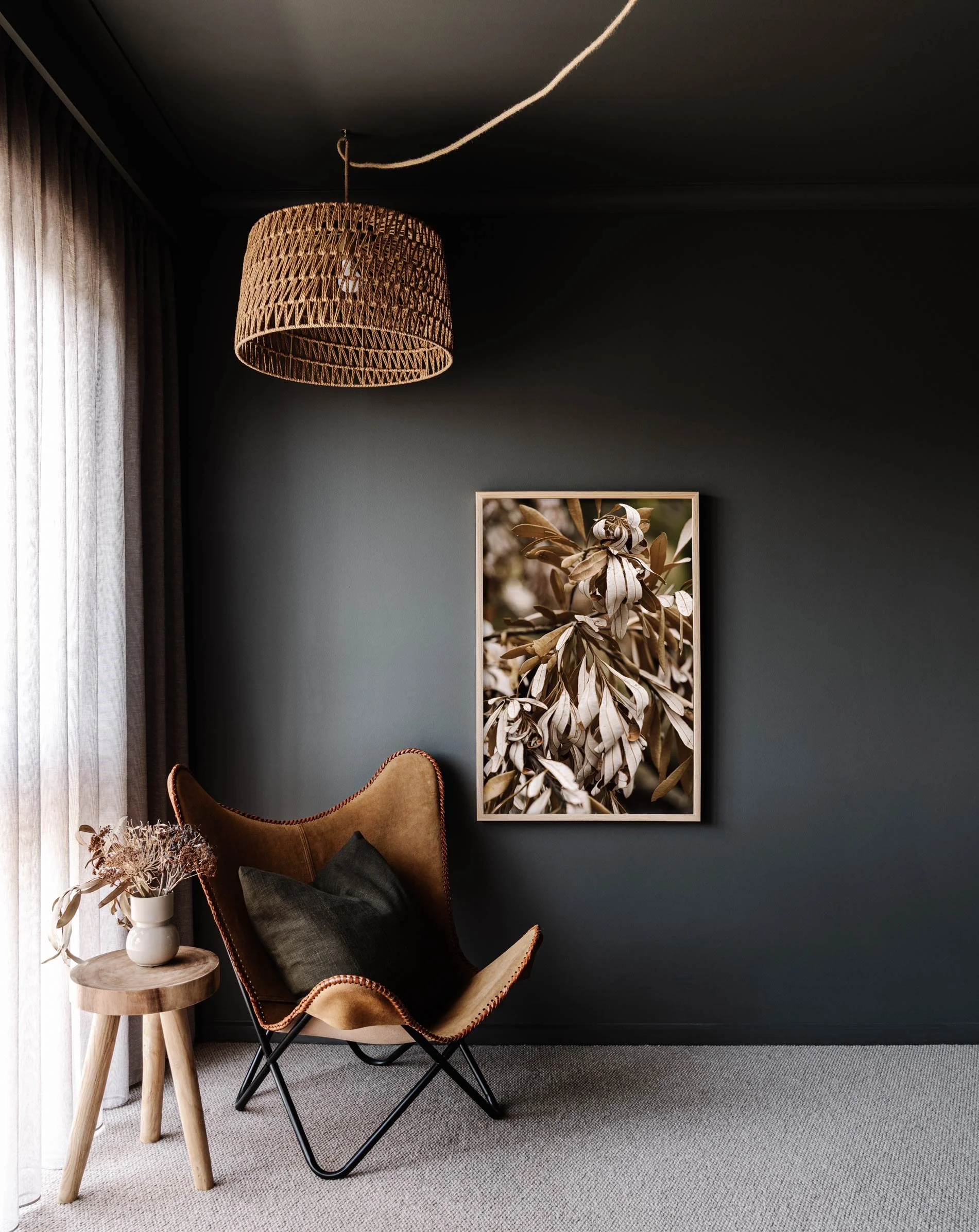 Framed wall print of dried banksias by Marnie Hawson