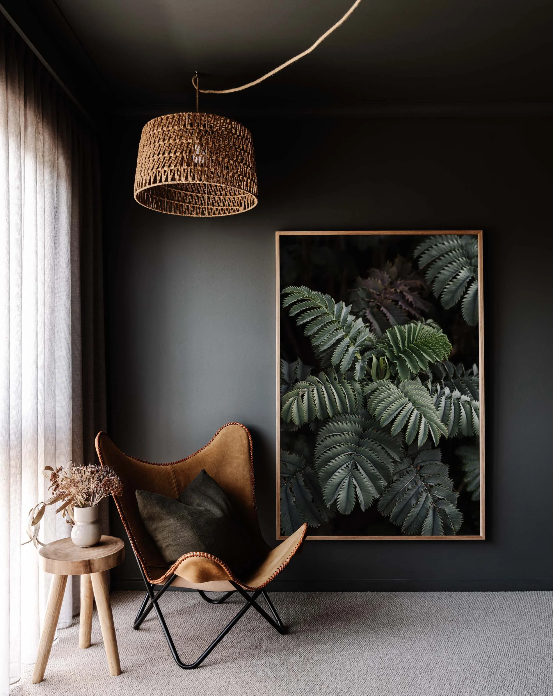 Framed wall print of giant honey flowers by Marnie Hawson