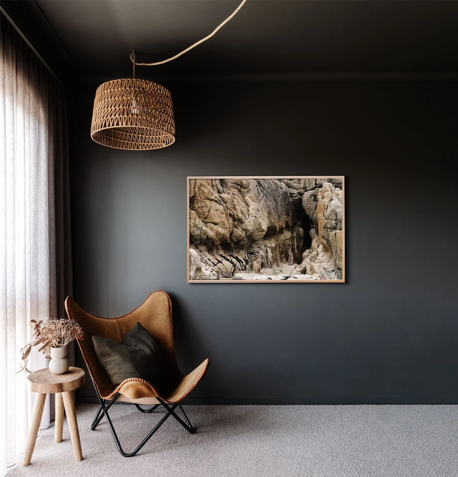 Framed wall print of a cavern at Whiskey Bay by Marnie Hawson