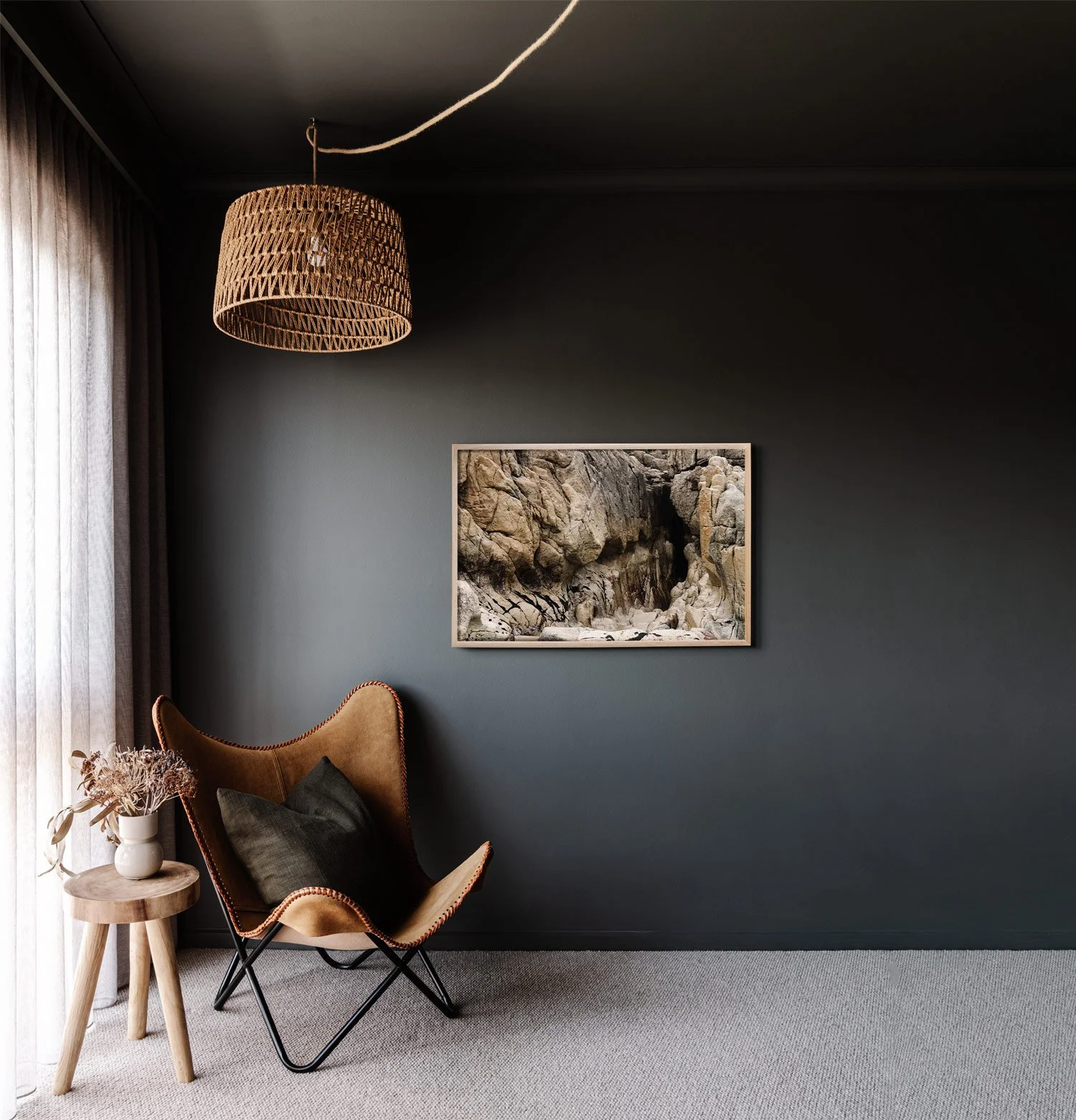 Framed wall print of a cavern at Whiskey Bay by Marnie Hawson