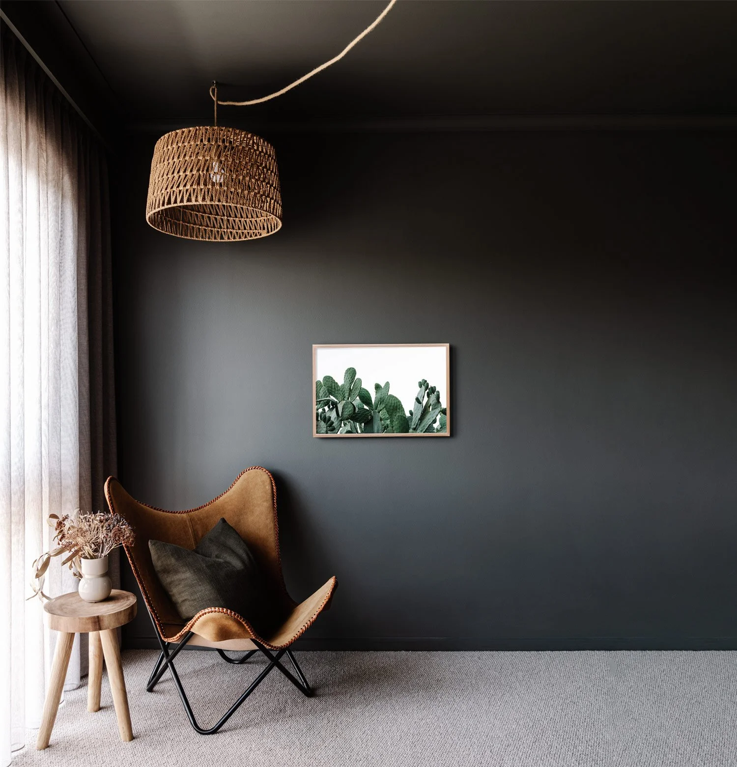 Framed wall print of cacti by Marnie Hawson