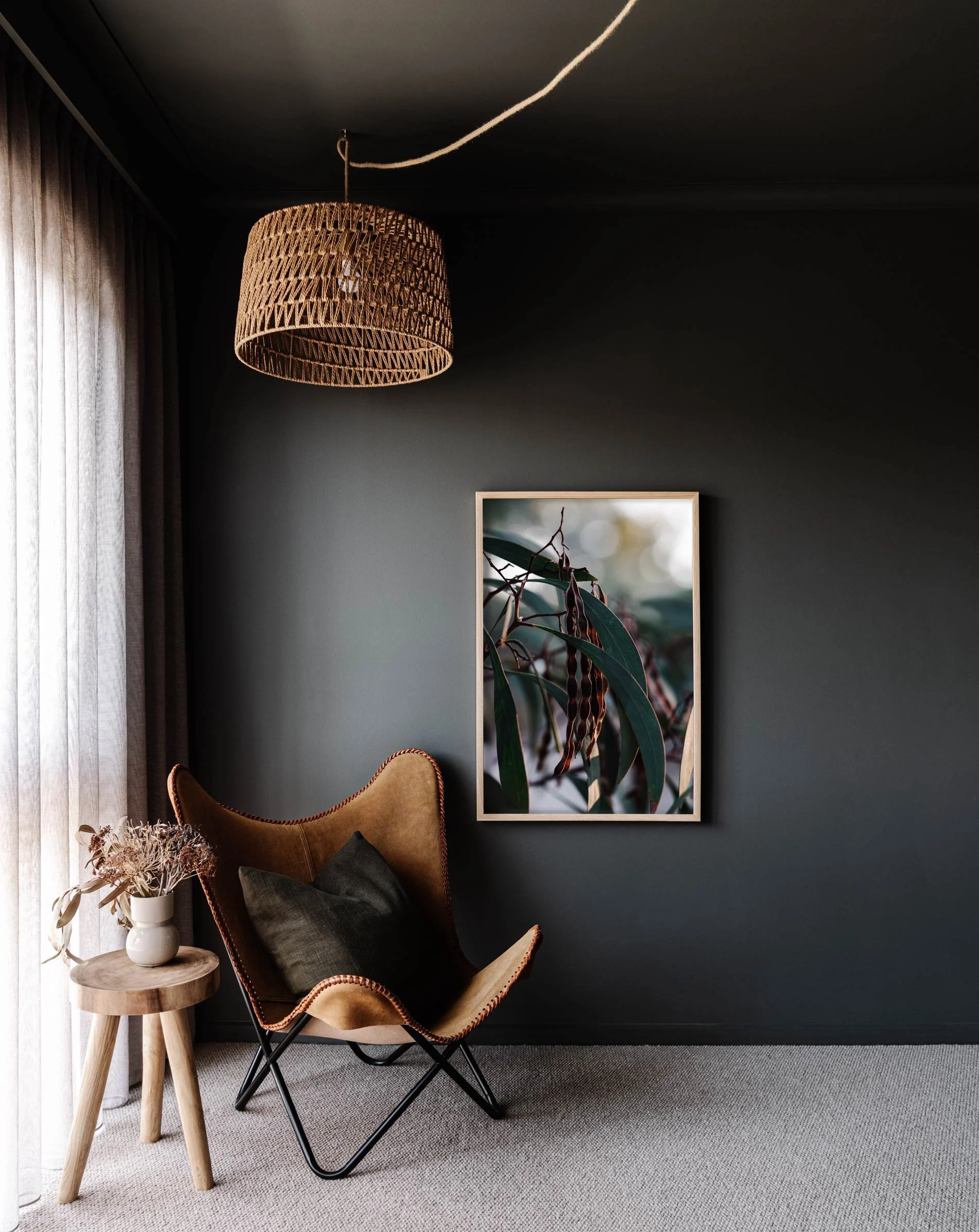 Framed wall print of eucalyptus leaves by Marnie Hawson