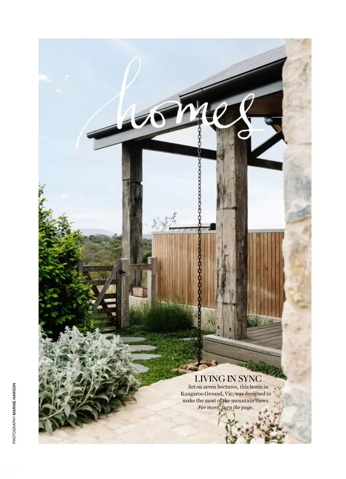 Country Style cover story page on the Kangaroo Ground home