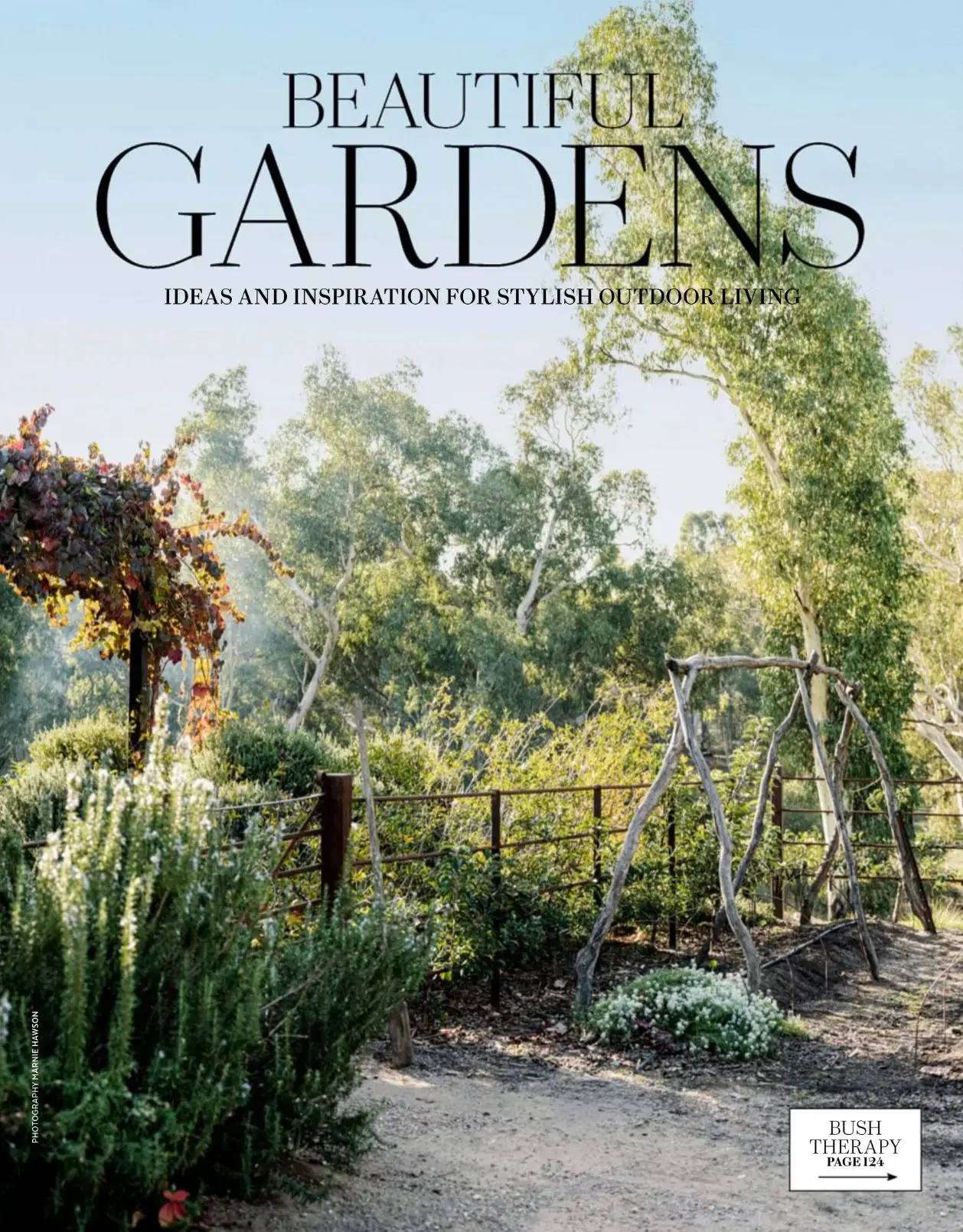 Home Beautiful Beautiful Gardens cover showing the Quondong garden