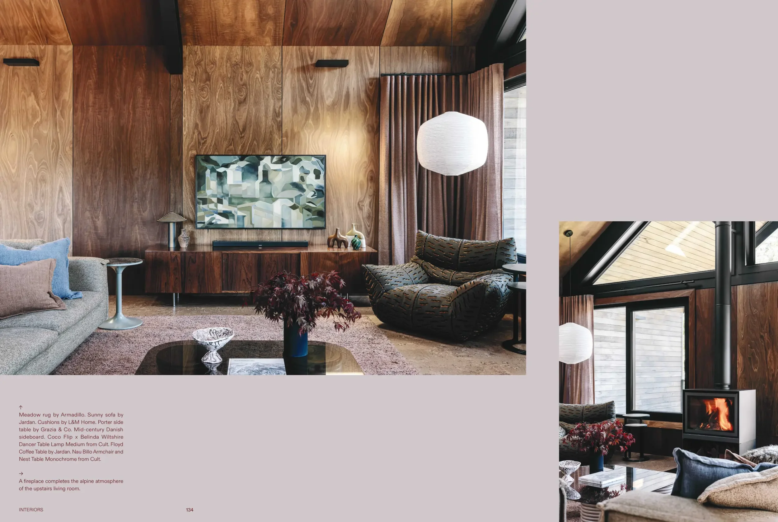 The Design Files spread titled Peak Season on Alpine Glow