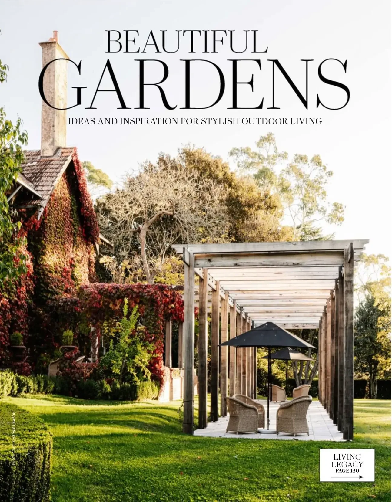 Home Beautiful Beautiful Gardens cover showing the Wombat Park garden