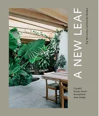 A New Leaf book cover, lush indoor greenery in a dining space