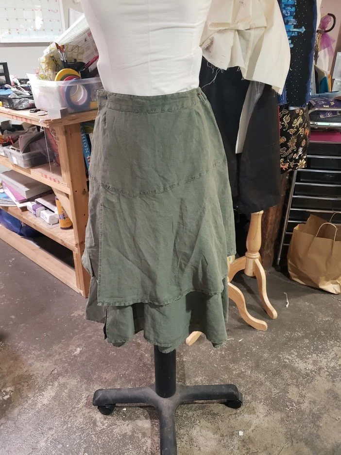 Altered tiered skirt