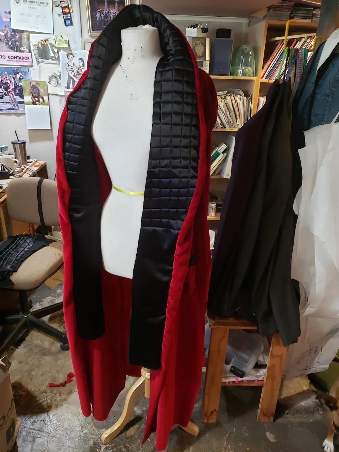 Alteration to velvet robe