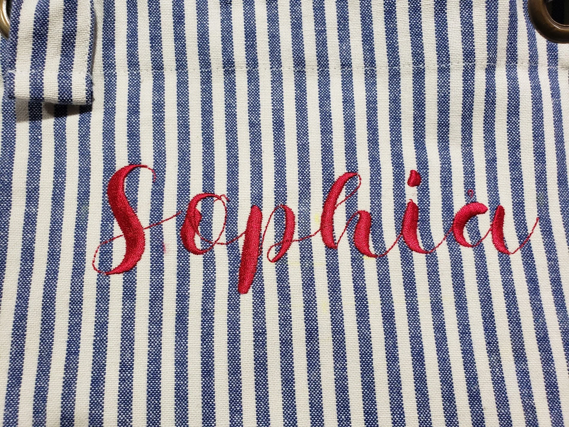 Custom Embroidery on apron