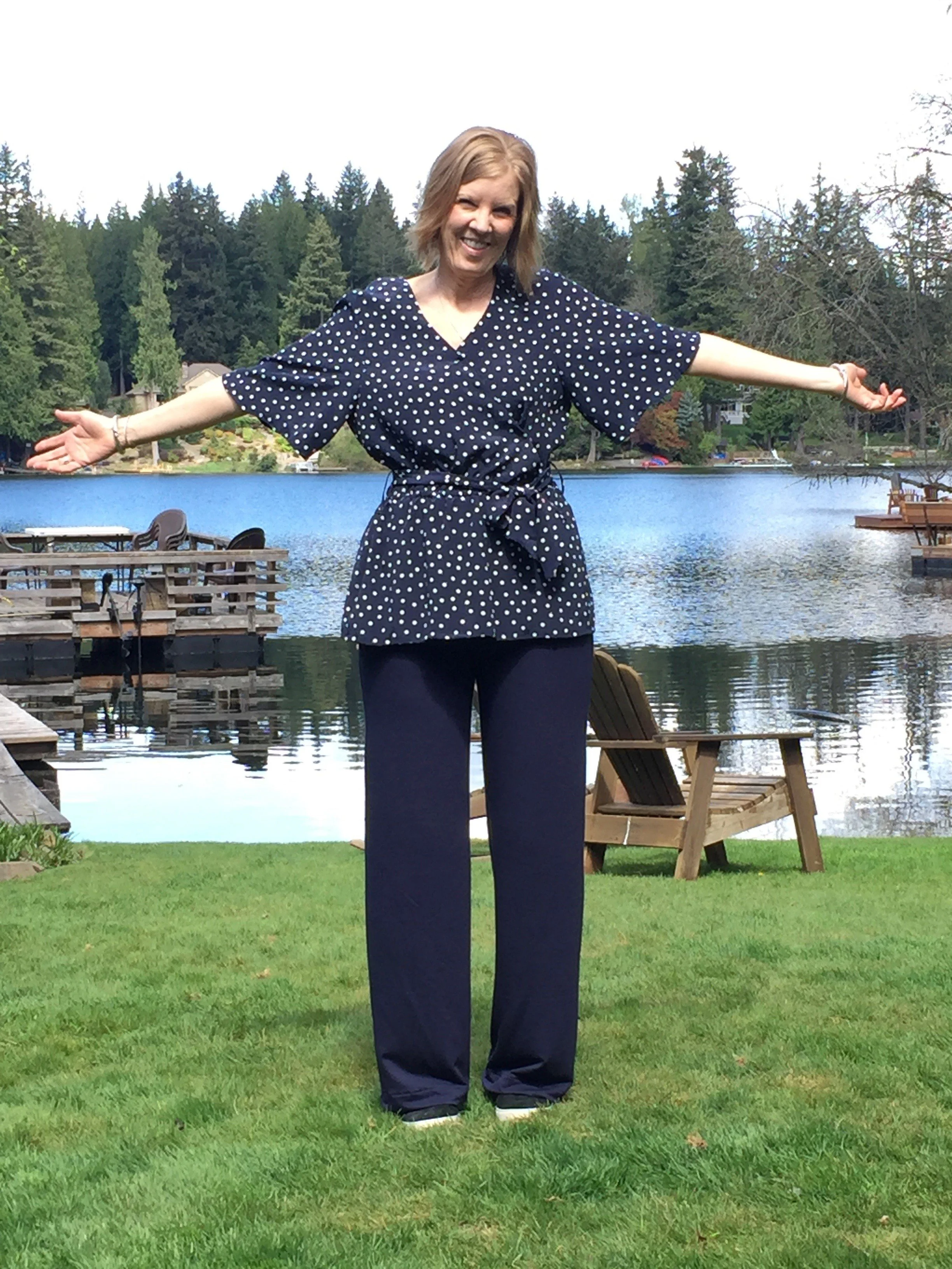 Custom easy to wear clothing for client (my bff Jeannine - RIP) to wear to chemo treatments