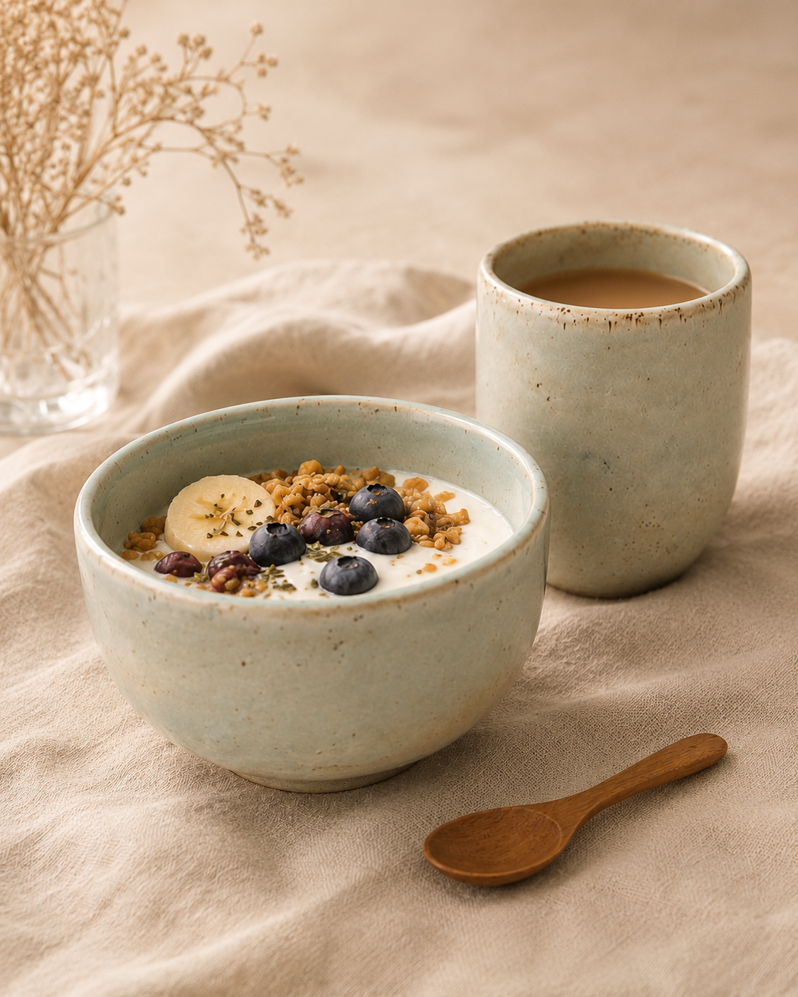 Morning Ritual Set — Speckled Cup & Bowl