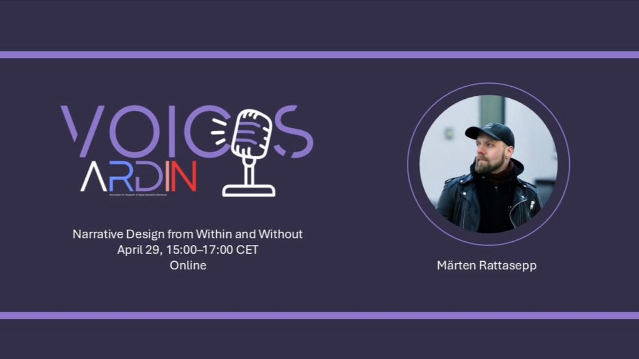 ARDIN Voices: Narrative design from Within and Without