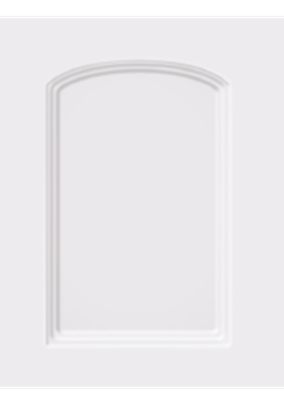 White 2pac kitchen cabinet door with a raised panel Nostalgia Soft Arch design