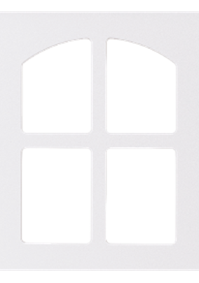 Glazed Door Frame 2Pac Pane Arch design 2 pane arch