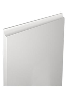 Close-up of a white vertical 2 pac door or wall panel