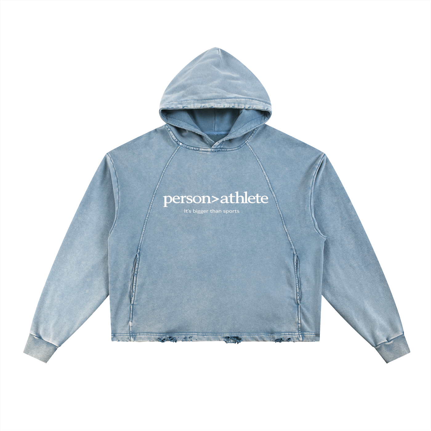 Person > Athlete: Baby Blue Cropped Hoodie