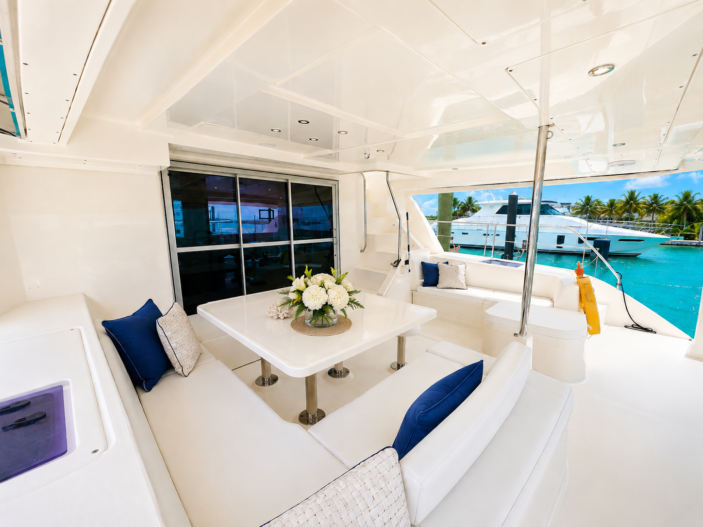 Aft Deck Lounge and Dining Table