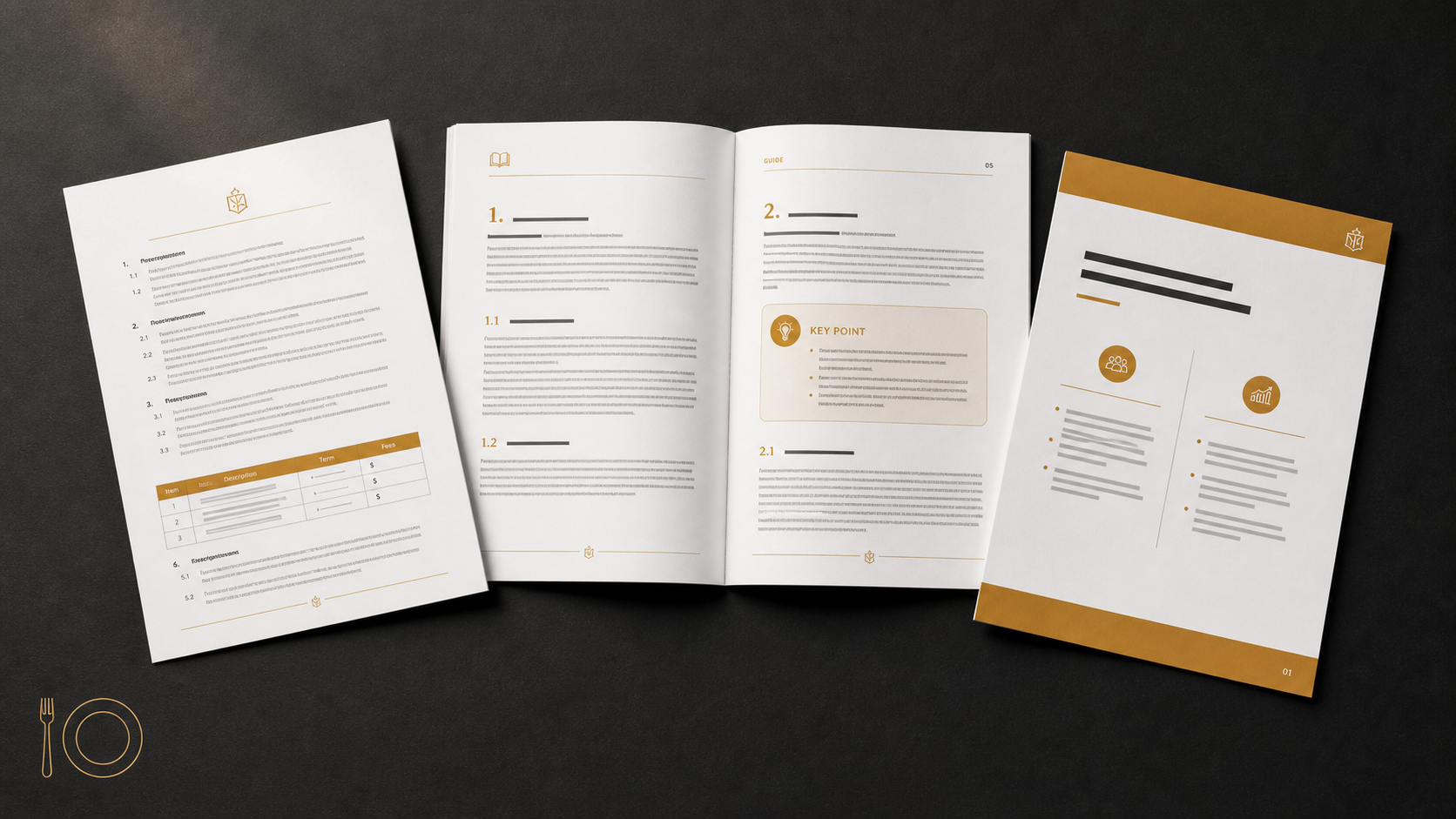 Three-document bundle: Malaysian restaurant shareholders' agreement template, founder's reference guide, and slide deck for F&B partnerships