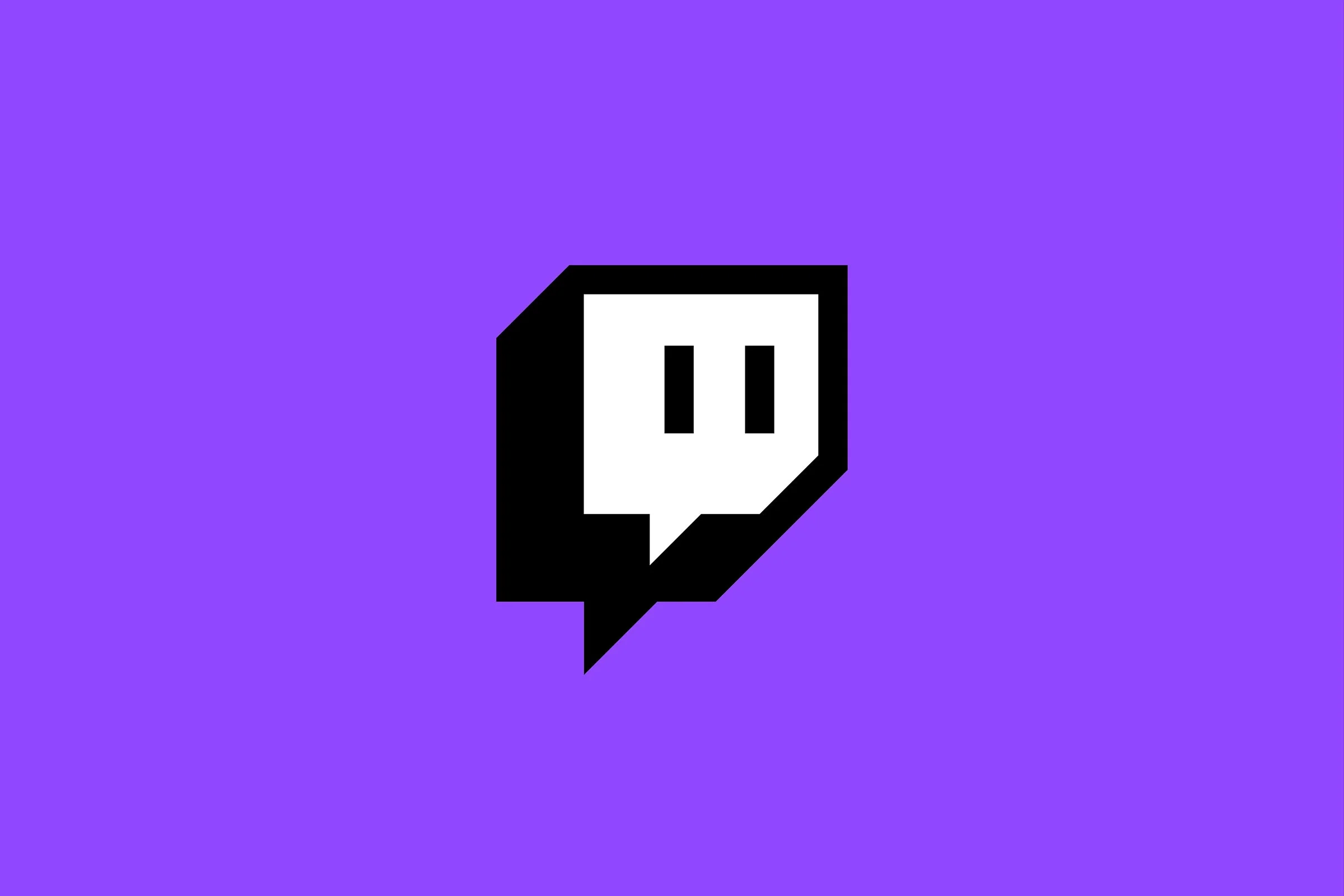 A purple background with a pixelated black and white YouTube Play button icon.