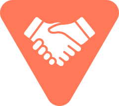 Shaking hands icon, representing Job Opportunities in the NFP Sector