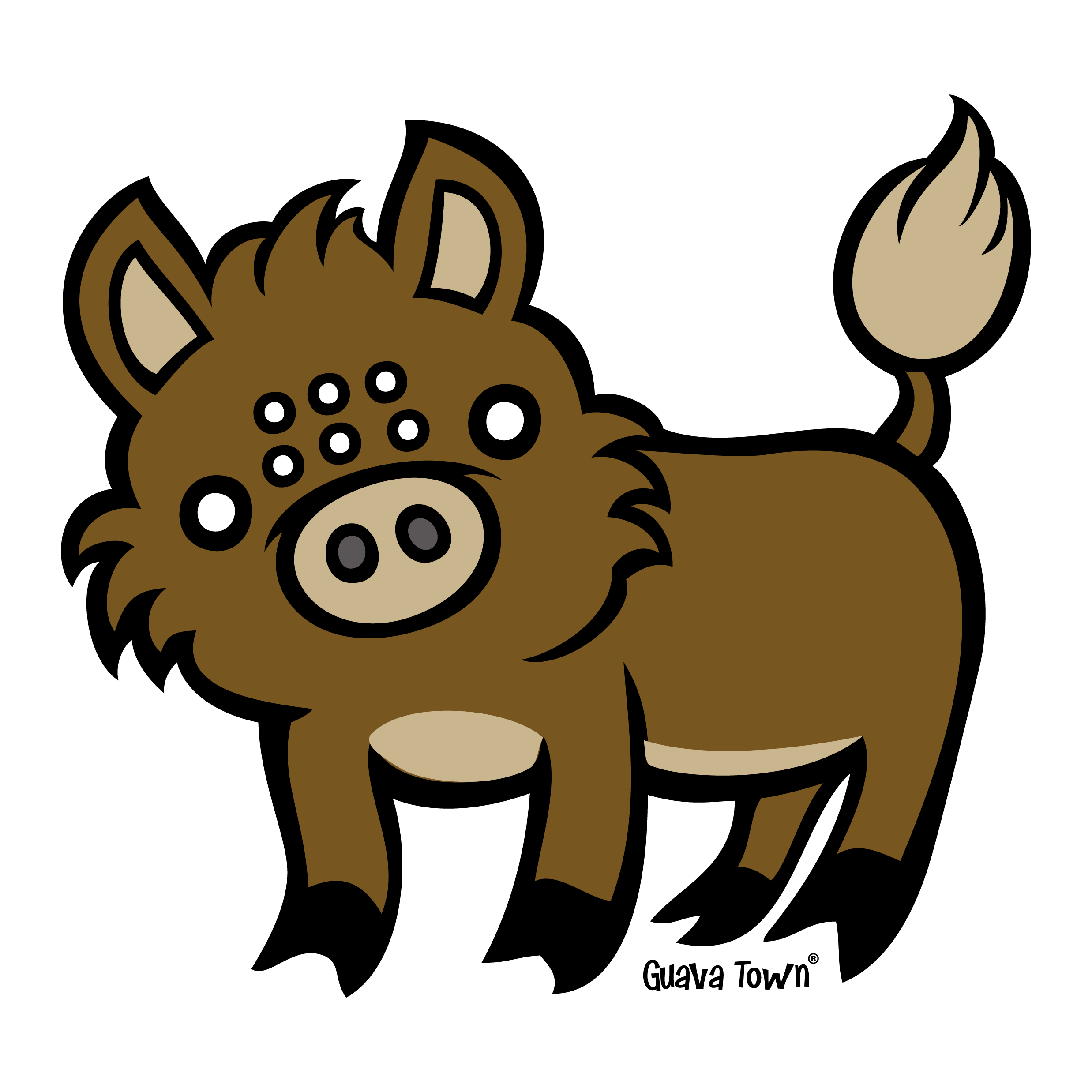 Kipi the Piggie – Guava Town Logo Sticker