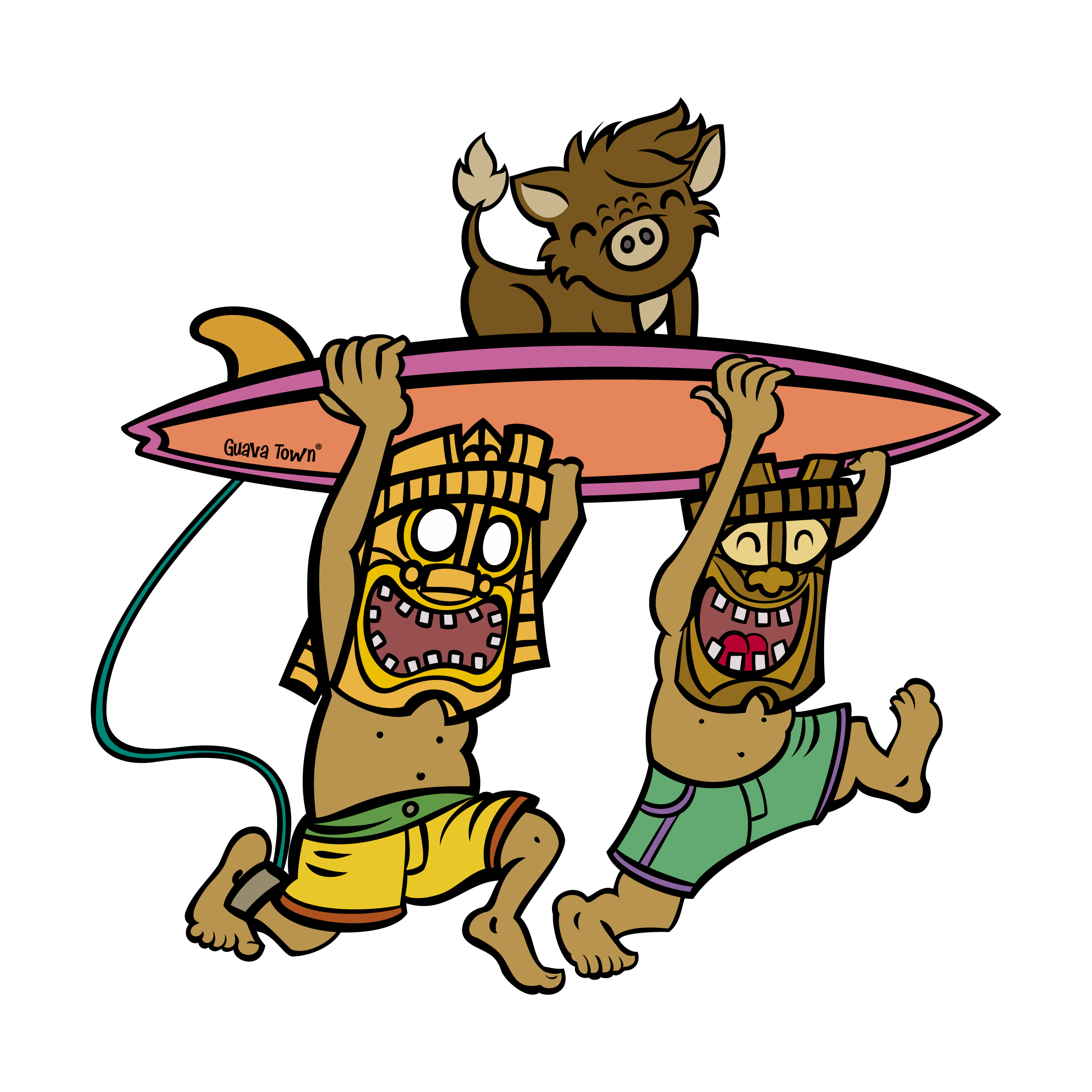 Tiki Surf – Hilo & Kona Sticker