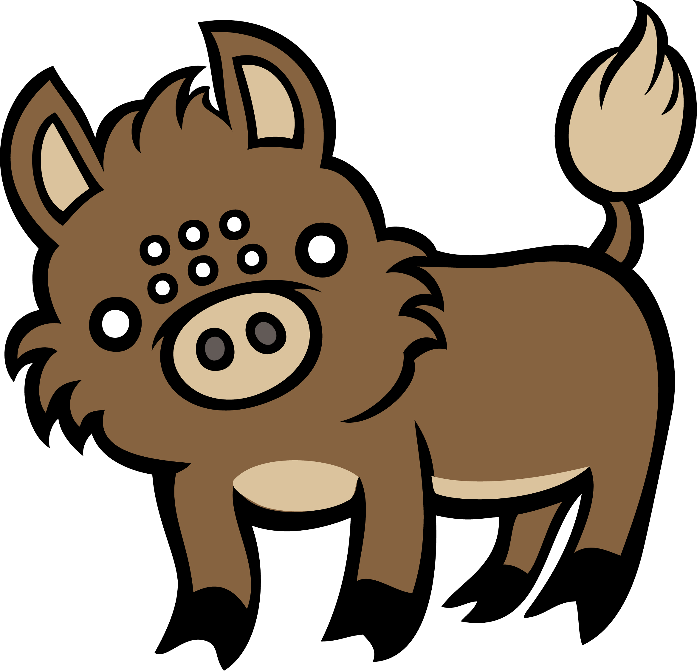 Kipi the Piggie character, small brown animal mascot from Guava Town Hawaii-inspired designs
