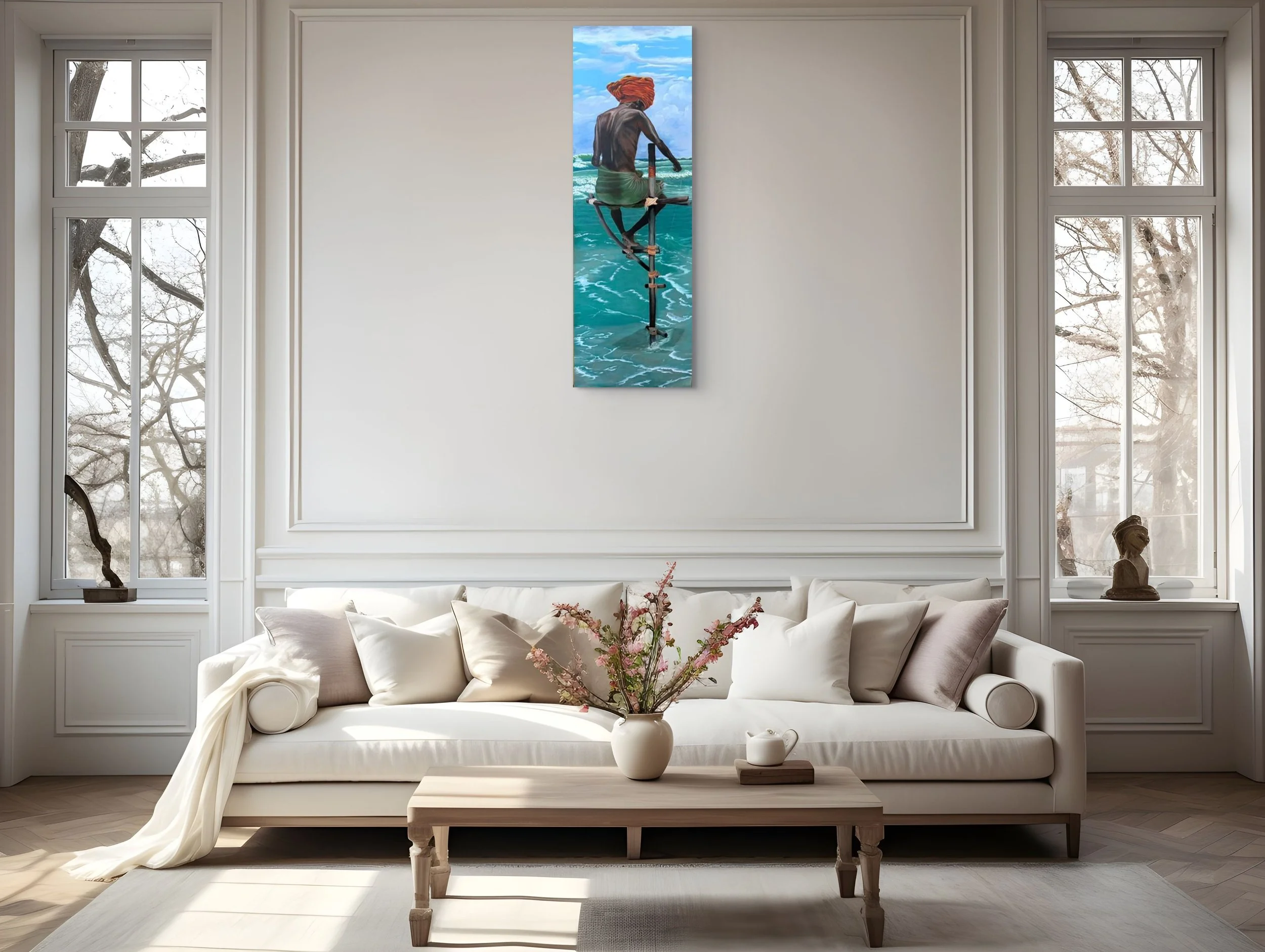 'Biding his time' - on stretched canvas unframed