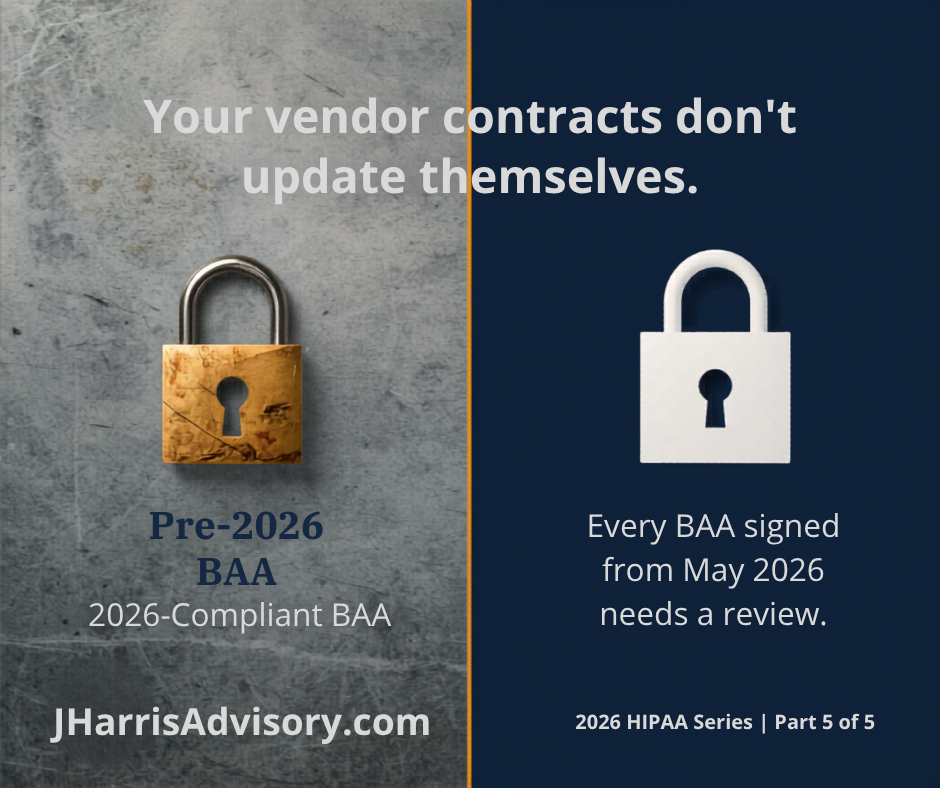 HIPAA Series: BAAs - Every Vendor Contract You Signed Before 2026 Needs a Second Look