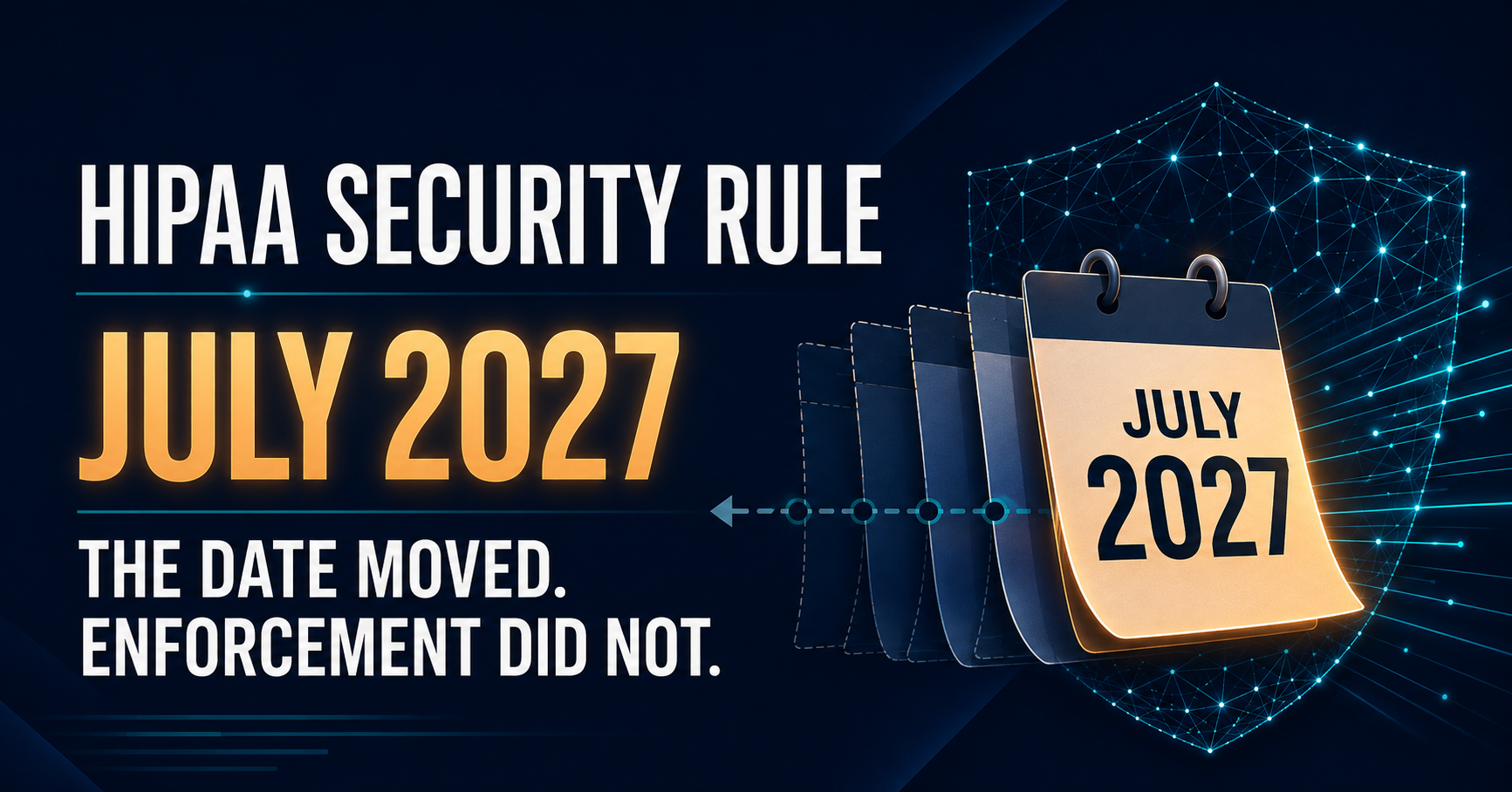 HIPAA Series: The Security Rule Slipped to July 2027. OCR Reorganized Around Cybersecurity Weeks Earlier