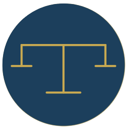 Icon of a balance scale with two trays, representing justice or weighing.