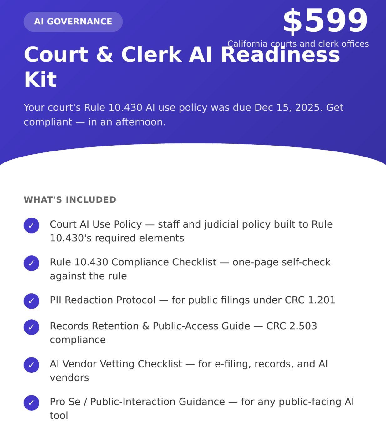 Court & Clerk AI Readiness Kit